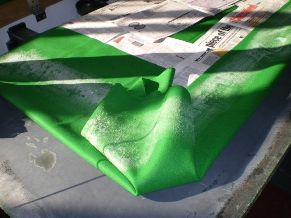 NEW POOL CLOTH BEING FITTED